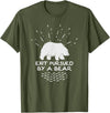 Funny Winter Tees Exit Pursued By a Bear - Funny Shakespeare - Winter Shirt T-Shirt - Olive Green