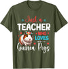 Teacher Birthday Costume A Teacher Loves Guinea Pigs Costume Floral Cute Guinea Pig Men Women Kids T-Shirt - Olive Green