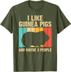 Cool Vintage Guinea Pig Gift Domestic Cavy Animal Funny Guinea Pig Design For Men Women Kids Guinea Pig Lovers T-Shirt - Olive Green