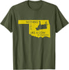 Funny Farm Nothing tips like a cow in Oklahoma state T-Shirt - Olive Green