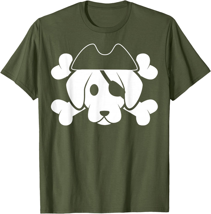 Pirate Costumes & Apparel Pirate Dog T-Shirt - Olive Green