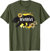 Classy Mom Quotes Co. Mama Bear Sunflower Cute Watercolor Best Mom Ever Theme T-Shirt - Olive Green