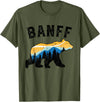 Banff National Park Alberta Bears Banff Canadian National Park Retro Souvenir Banff Bears T-Shirt - Olive Green