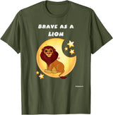 Bravery Brave As A Lion Present Bravery Brave Child Present Brave As A Lion T-Shirt - Olive Green