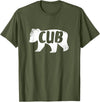 Papa Bear For Men Gifts for Dad Cub Baby Bear Shirt Kids Father's Day T-Shirt T-Shirt - Olive Green