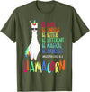 CuisineDuCool Funny Llamacorn - Funny Cute Llama Unicorn T-Shirt - Olive Green