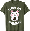 Cute Hamster Design for Men Women Kids Pet Hamster Lovers T-Shirt - Olive Green
