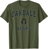 Official High School Fan Gear Oakdale High School Bears T-Shirt - Olive Green