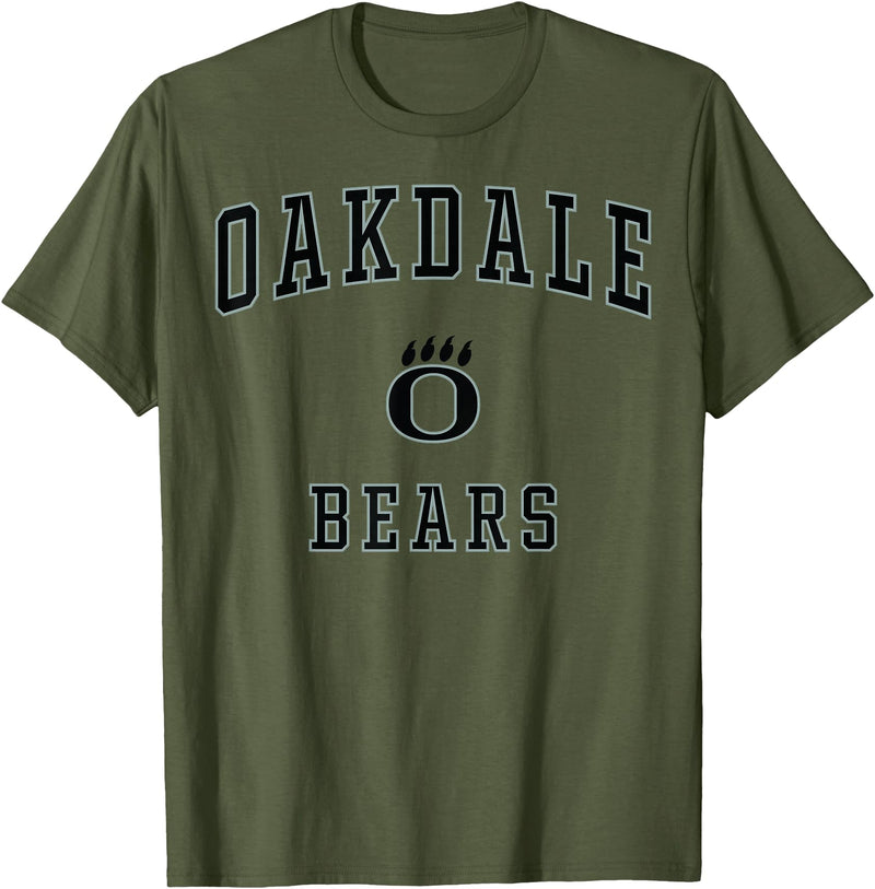 Official High School Fan Gear Oakdale High School Bears T-Shirt - Olive Green