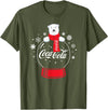 Coca-Cola Company Coca-Cola - Polar Bear Snowglobe T-Shirt - Olive Green