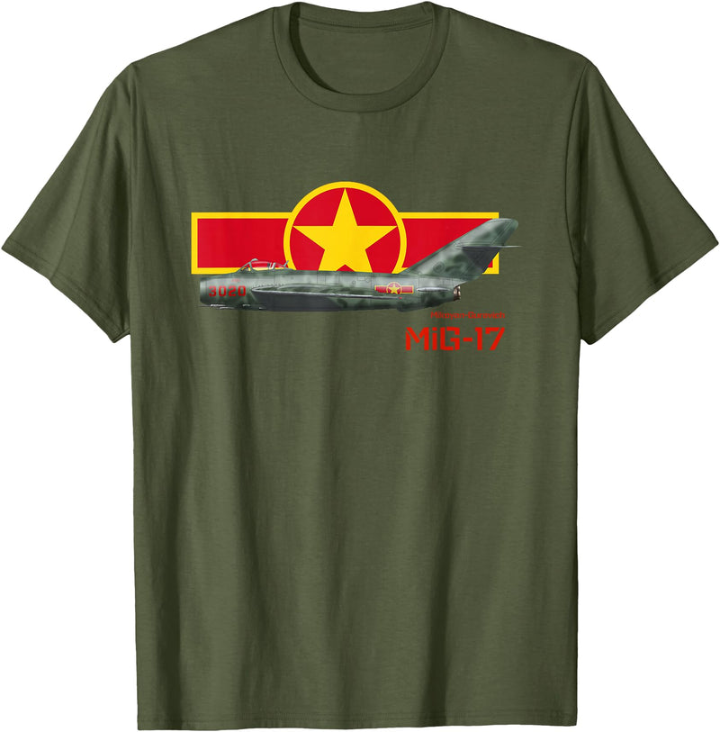 Bear Cave Designs MiG-17 (North Vietnam) T-Shirt - Olive Green