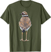 BJD Birds Killdeer Cute Graphic Print T-Shirt Bird Gift Bird Lover T-Shirt - Olive Green