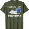 Programmer Software Engineering Gifts Funny Programming Cat Coding Coder Programmer Developer T-Shirt - Olive Green