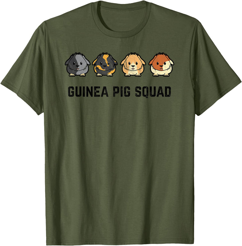 Funny Sarcastic Ironic Quotes & Gifts Cute and Cavy Guinea Pig Rodent Pet Team Squad T-Shirt - Olive Green