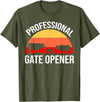 Opener Cow Lover Gift Co. Professional Gate Opener Cow Apparel T-Shirt - Olive Green