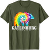 Gatlinburg Tennessee - Bear Tie Dye Gatlinburg Tennessee Bear Tie Dye Vintage Retro T-Shirt - Olive Green