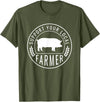 Support Farmers Farmers Market Support Your Local Pig Farmer Rancher T-Shirt - Olive Green