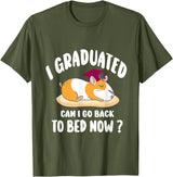 i graduated 2022 graduation -guinea pig Graduation i graduated can i go back to bed now - guinea pig Graduation T-Shirt - Olive Green