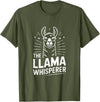 Llama Whisperer Funny Llama Lover Farm Humor The Llama Whisperer Funny Llama Lover Humor T-Shirt - Olive Green