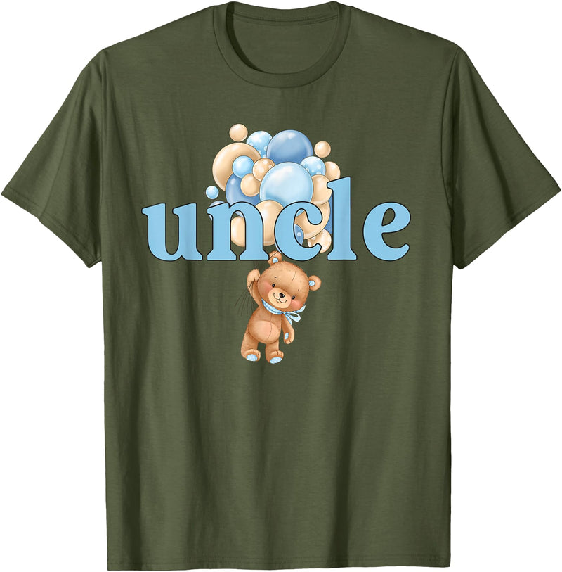 Beary 1st Birthday Boy Teddy Bear Matching Apparel Uncle Teddy Bear 1st Birthday Boy Family Matching T-Shirt - Olive Green