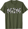Cow Pattern Print Family Matching Birthday Shirts Cow Mom Birthday Family Matching Mothers Day Boy Girl Farm T-Shirt - Olive