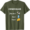 Math Geek Collection Funny Maths Cowculus Math Cows Product T-Shirt - Olive Green