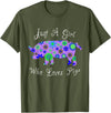 Cartba Pig Co. Pig Lover Cute T-Shirt - Olive Green