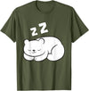 Arctic Polar Bear Tees And Gifts Ice Bear Sleeping Tired Arctic Polar Bear T-Shirt - Olive Green