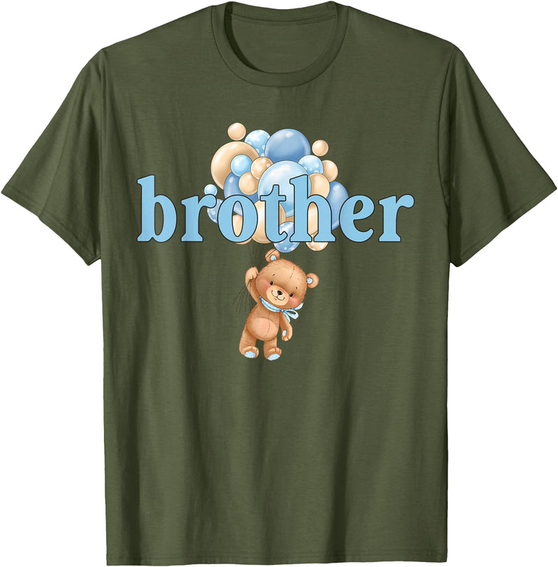 Beary 1st Birthday Boy Teddy Bear Matching Apparel Brother Teddy Bear 1st Birthday Boy Family Matching T-Shirt - Olive Green