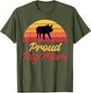 Pig Lover Gifts & Accessories Proud Pig Mom Pig Owner Pig Farmer Pig Mother T-Shirt - Olive Green