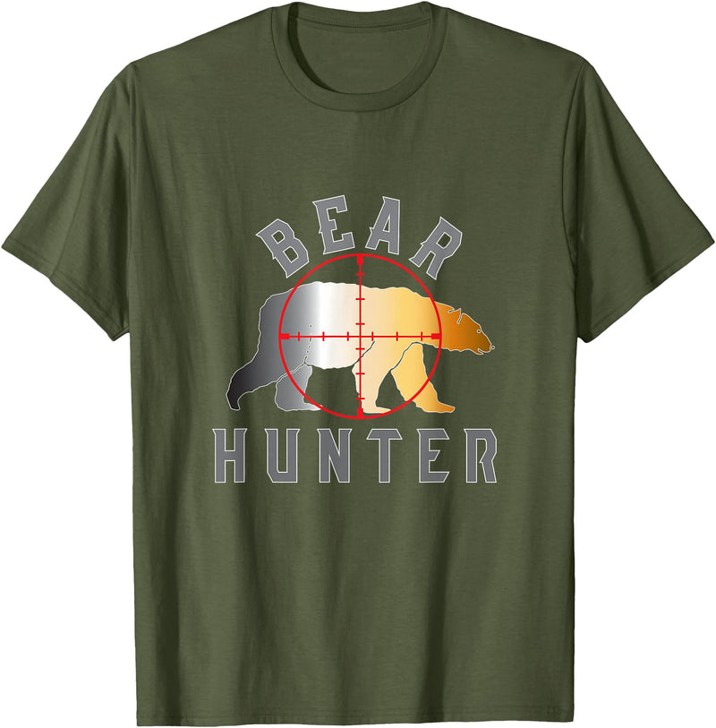 Gay Pride Gear Bear Hunter Gay Bear T-shirt For Men T-Shirt - Olive Green