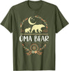 Matching Family Grandma Bear Boho by Foxio Grandma Bear Floral Family Fun Boho Bear T-Shirt - Olive Green