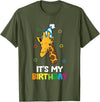 Giraffe Lover Gifts And Tees Giraffe Birthday It's My Birthday Funny Giraffe T-Shirt - Olive Green