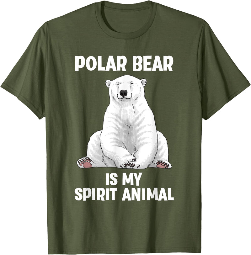 Polar Bear Gift Polar Bear Accessories & Stuff Cool Polar Bear Art For Men Women Kids Polar Bear Lover T-Shirt - Olive Green