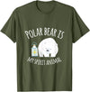 UAB KIDKIS Polar Bear Is My Ghost Animal Funny Gift T-Shirt - Olive Green