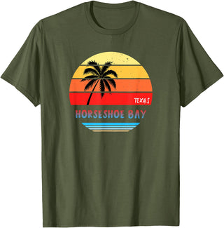 Horseshoe Bay Texas Souvenirs and Gifts Horseshoe Bay Shirt | Horseshoe Bay Texas T-Shirt - Olive Green