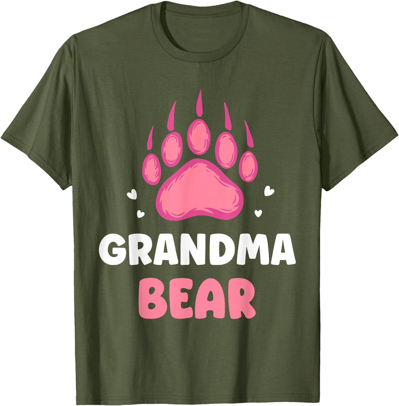 Humor Bears Costume Wild Bear Granny Grandma Bear Animal Lover Pun Bears Bear Grandmother Nan T-Shirt - Olive Green