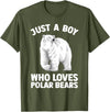 Polar Bear Gift Polar Bear Accessories & Stuff Cute Polar Bear Design For Men Boys Arctic Polar Bear Lover T-Shirt - Olive Green