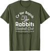 Vintage Cedar Rapids Iowa Rabbits Defunct Baseball Team T-Shirt in Olive Green