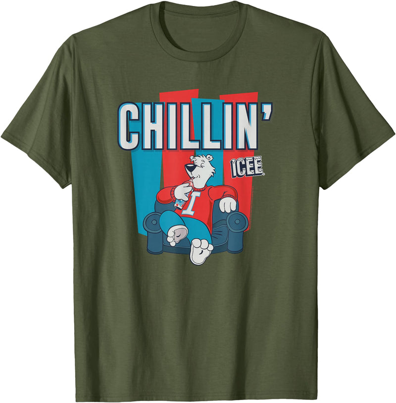 ICEE Bear Classic Sofa Chillin' Logo T-Shirt - Olive Green