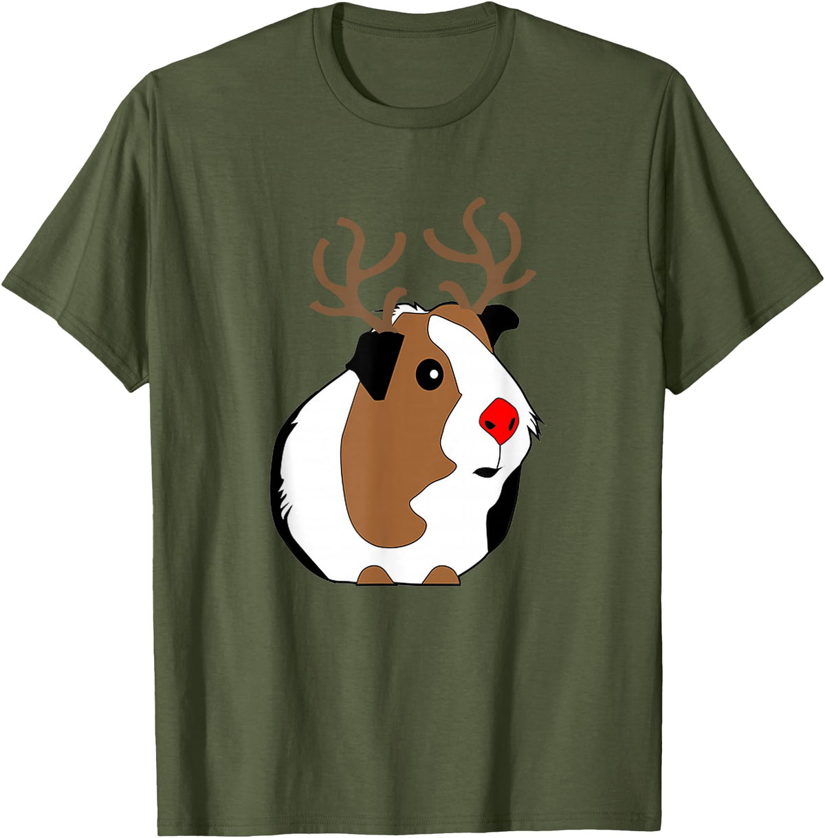 Guinea Pig Accessories and Shirts Funny Guinea Pig Xmas Tshirt | Guinea Pig Christmas Gift T-Shirt - Olive Green