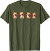 Hamsters Playing The Violin Girl Women Hamster Lover T-Shirt - Olive Green