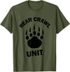 Food Sweat and Beers Bear Crawl Unit T Shirt T-Shirt - Olive Green