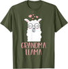 Grandma Llama Apparel Co Grandma Llama Cute Grandmother Gift T-Shirt - Olive Green