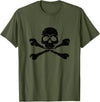 DATZLYF Skull and Crossbones t-shirt T-Shirt - Olive Green