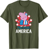 Peppa Pig Visits America Peppa Portrait T-Shirt - Olive Green