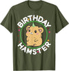 Unisex-Kids Hamster Birthday Party Birthday Hamster T-Shirt - Olive Green