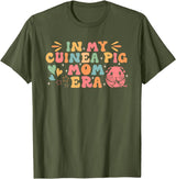 In My Guinea Pig Mom Era Funny Groovy Guinea Pig Mothers Day T-Shirt - Olive Green