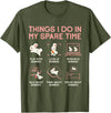 Things I Do in My Spare Time Bunny Rabbit T-Shirt in Olive Green