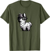Emo Llama Tees Cute Emo Llama Kawaii Kids Boys Girls T-Shirt - Olive Green